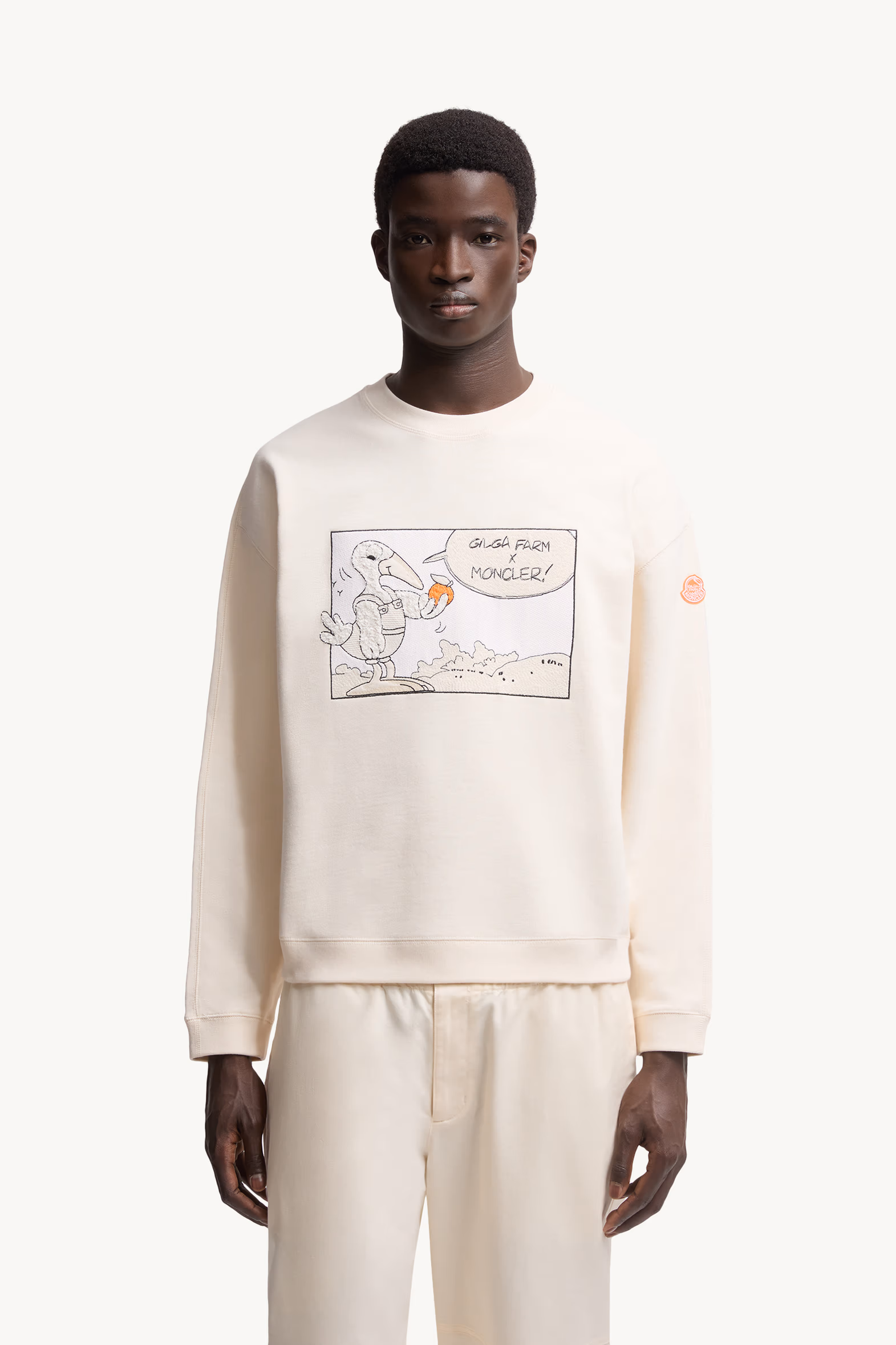 Moncler x Gilga Farm Designed by Donald Glover Cotton Sweatshirt Men White Ivory Moncler 3